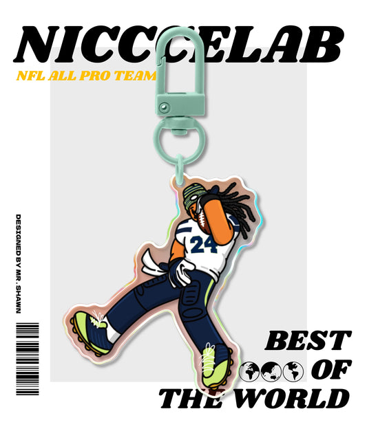 Football Player Acrylic Keychain For NICCCELAB